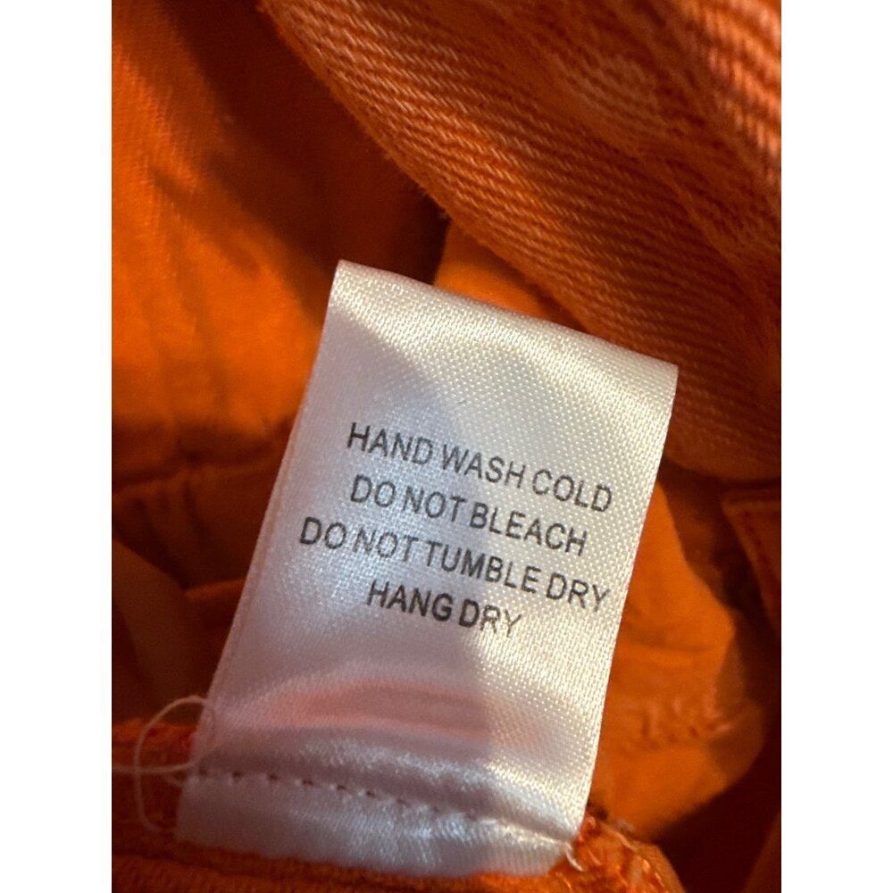 NWT SWEET DUET DISTRESSED DENIM ROMPER IN ORANGE Size Large - Picture 14 of 16